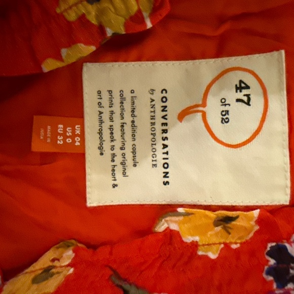 Conversations by Anthropologie Red Floral Midi Dress - Picture 4 of 4